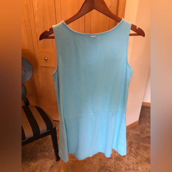 ANNE COLE Bright Blue Low Tie Sleeveless Dress Size Small - Picture 2 of 4